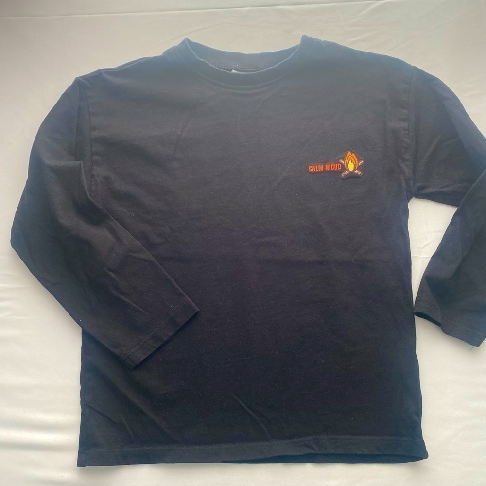 Zara “Calm Mood” Long Sleeve Crewneck Black Size 4-5 years Embroidered EUC